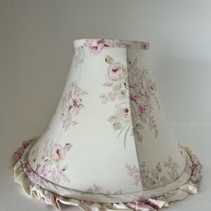 Charming Floral Lampshade with Ruffle